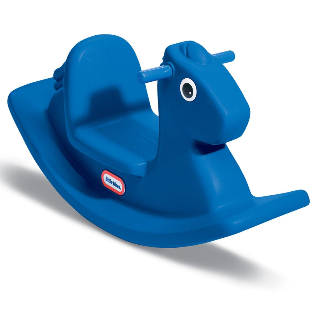 Rocking Horse - Primary Blue - Classic Blue Rocking Horse with Stable Low Seat Designed for Gentle Rocking and Imaginative Play