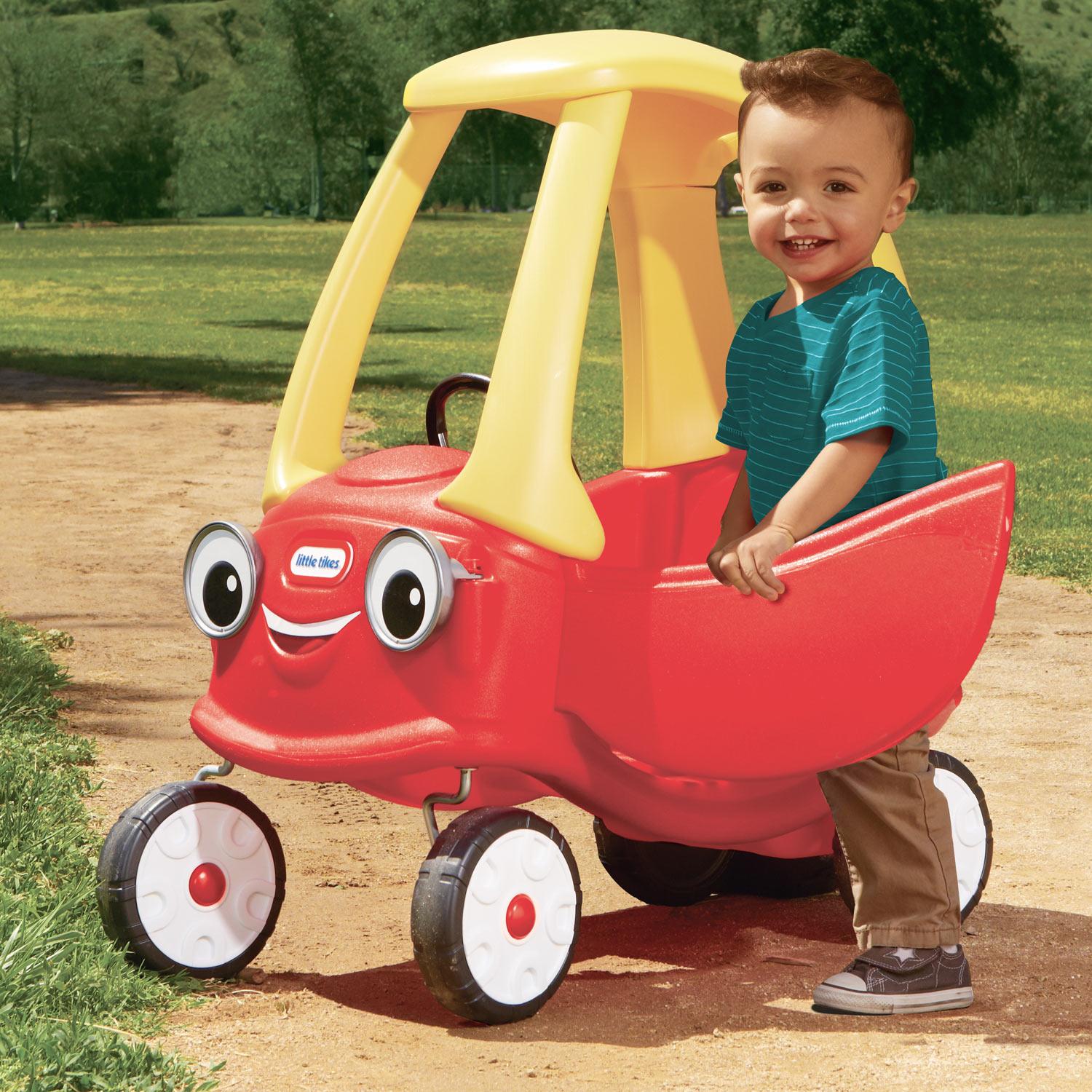 Cozy Coupe® - Foot-Powered Toddler Car with Parent Push Handle Designed for Growing Ride-On Play