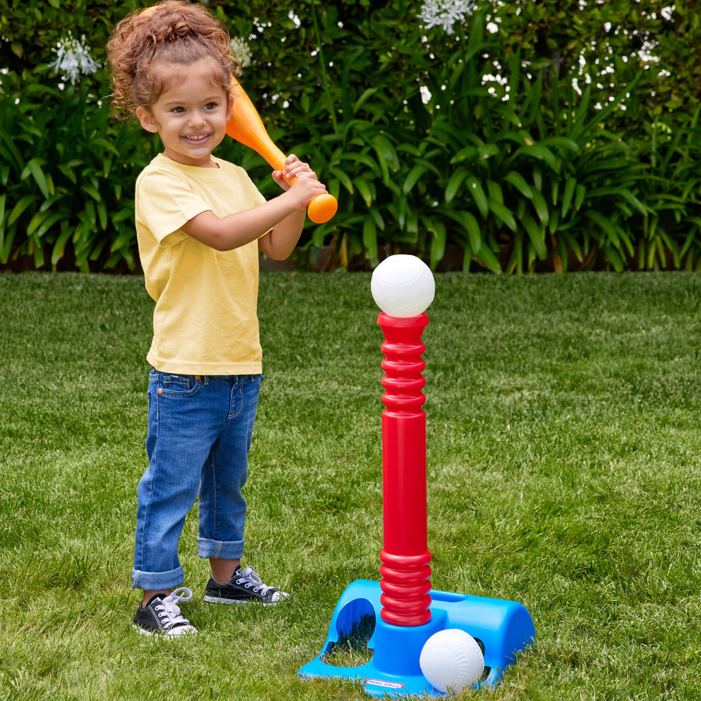 TotSports™ T-Ball Set - Oversized Bat and Ball Set for First Hits Designed for Confidence-Building Active Play