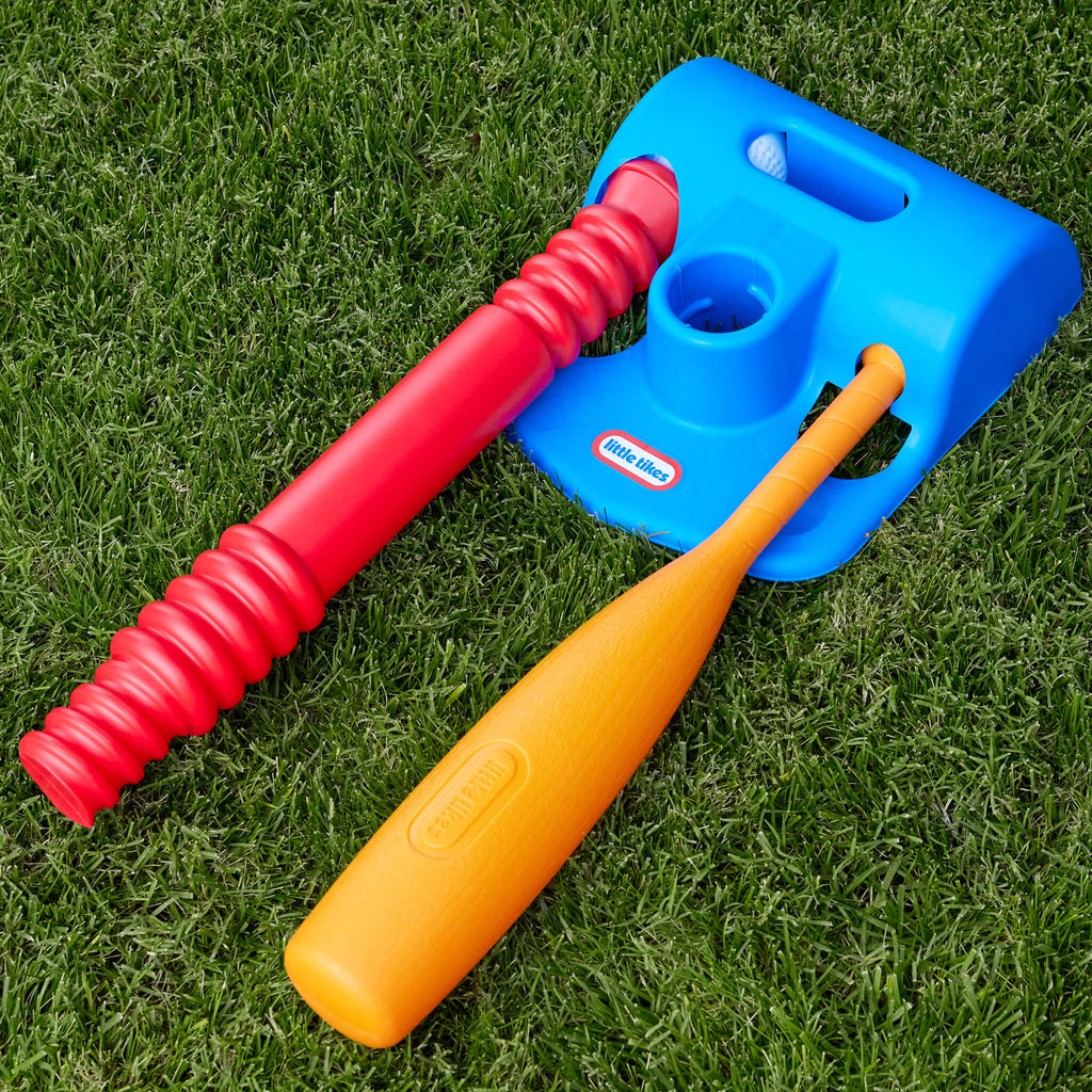 TotSports™ T-Ball Set - Adjustable Tee Set with Oversized Bat and Balls Designed for Easy Contact and Active Play