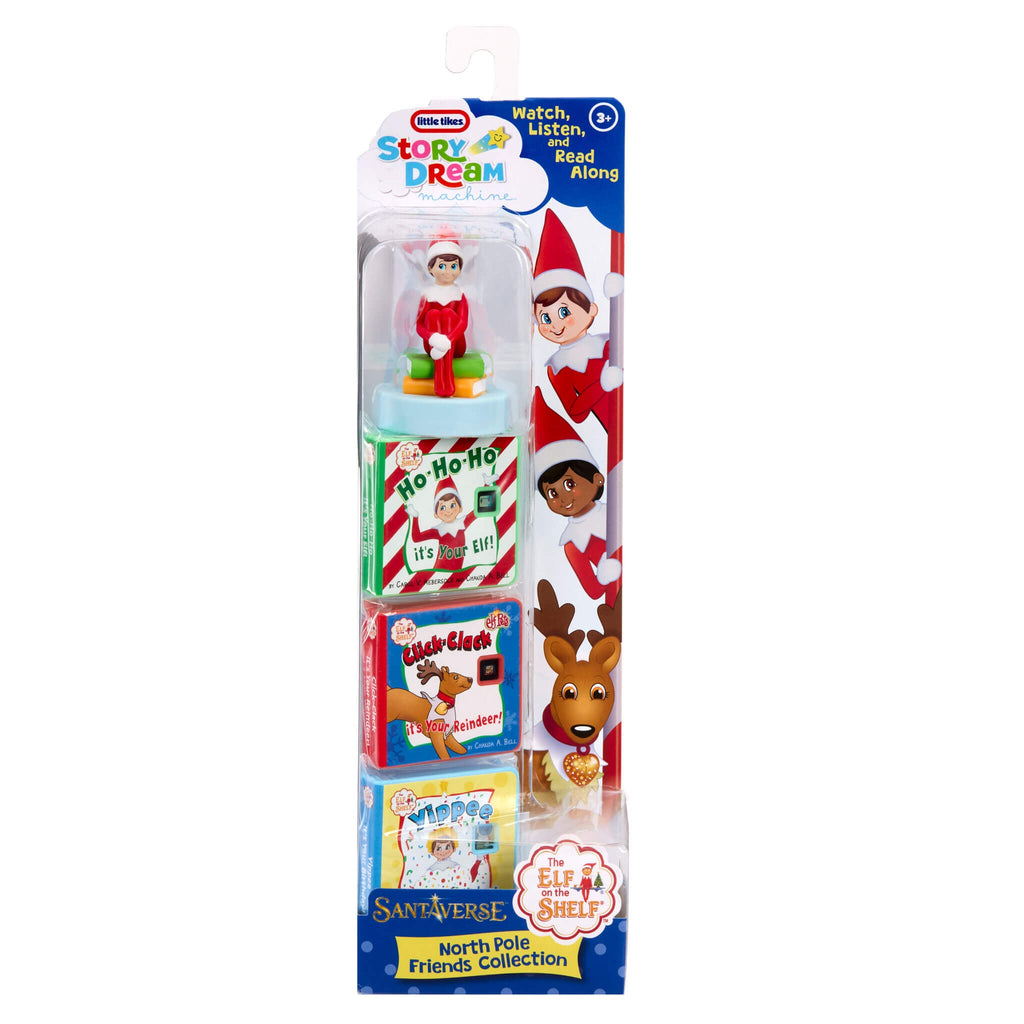 Story Dream Machine™ The Elf on the Shelf Santaverse North Pole Friends Collection - Three Santaverse Stories with Night-Light Effects Designed for Festive Projected Stories and Sounds