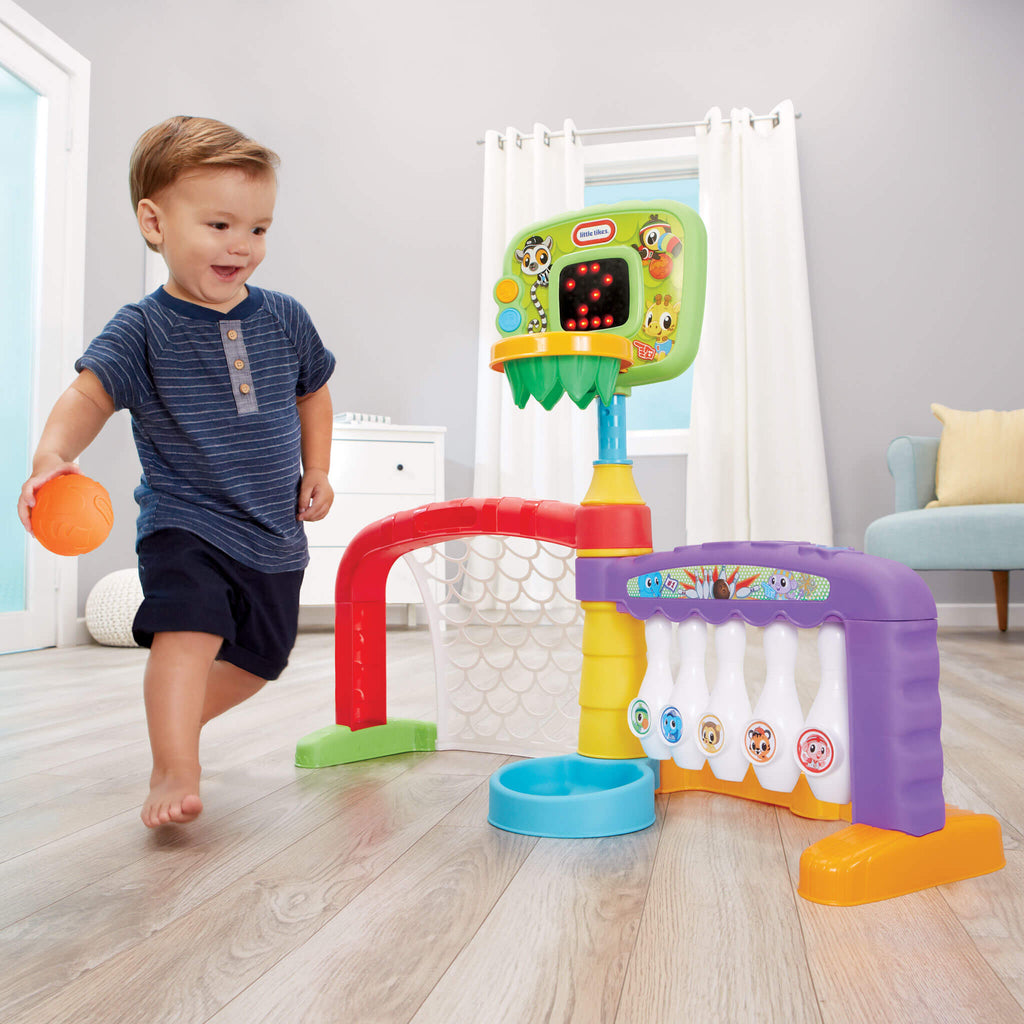 Learn & Play™ 3-in-1 Sports Zone™ - Three-Sport Learning Zone with Lights and Sounds Designed for Multiple Sports in One Playset