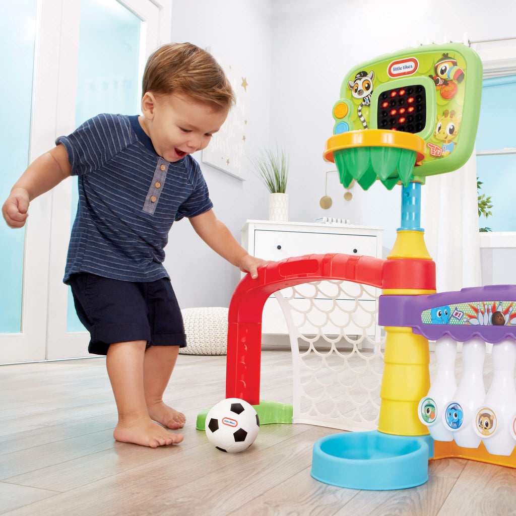 Learn & Play™ 3-in-1 Sports Zone™ - Three-Sport Learning Zone with Lights and Sounds Designed for Multiple Sports in One Playset