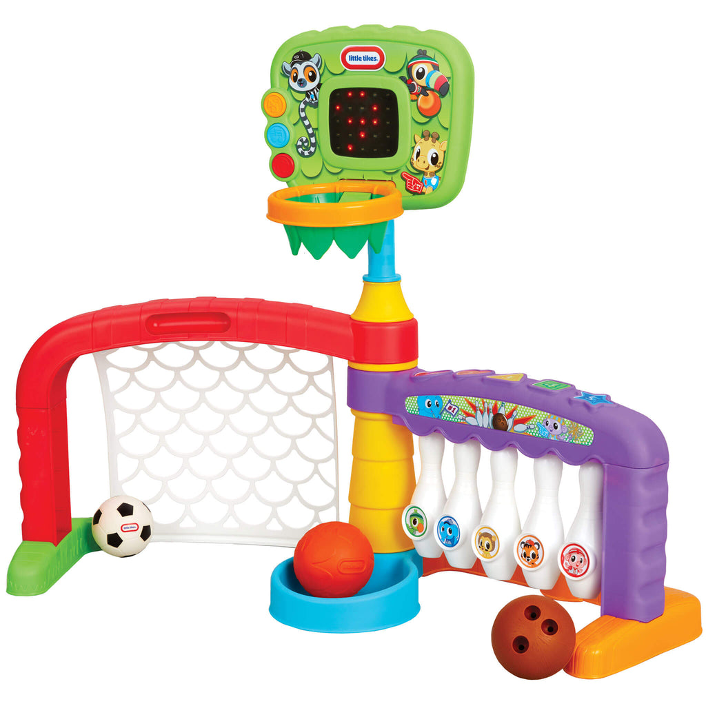 Learn & Play™ 3-in-1 Sports Zone™ - Three-Sport Learning Zone with Lights and Sounds Designed for Multiple Sports in One Playset