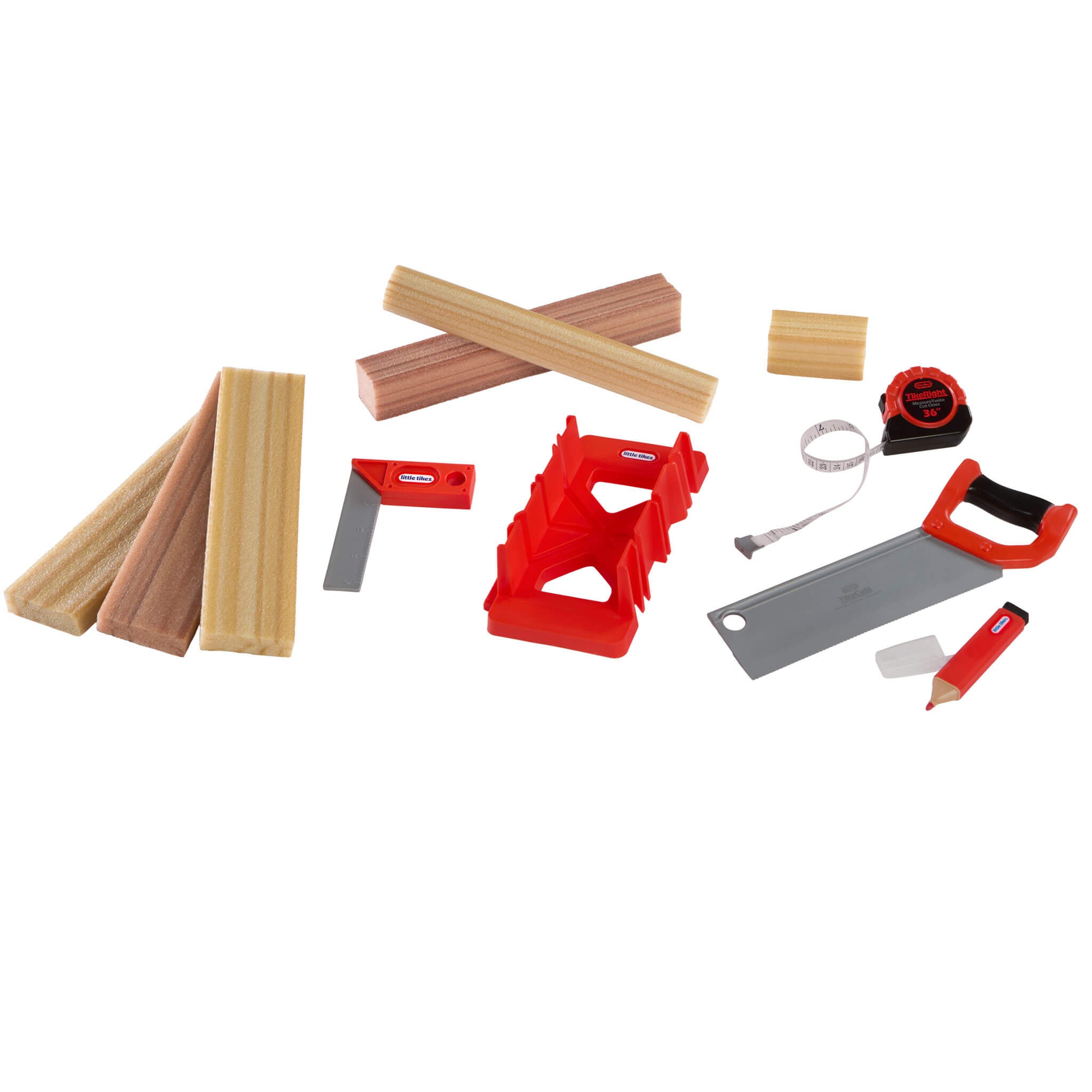 Creative Construction™ Measure and Cut Set - Realistic Measure-and-Cut Tools for Building Play Designed for Measuring, Marking and Creative Building
