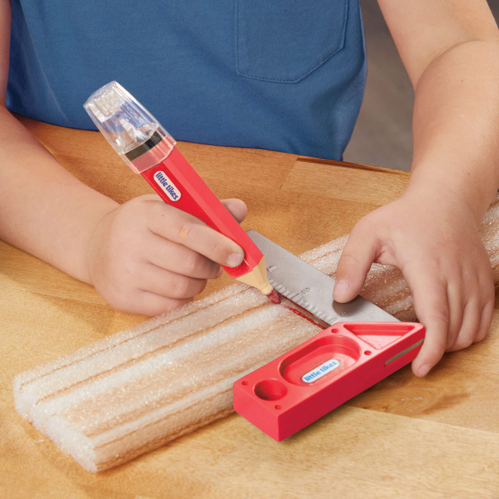 Creative Construction™ Measure and Cut Set - Realistic Measure-and-Cut Tools for Building Play Designed for Measuring, Marking and Creative Building