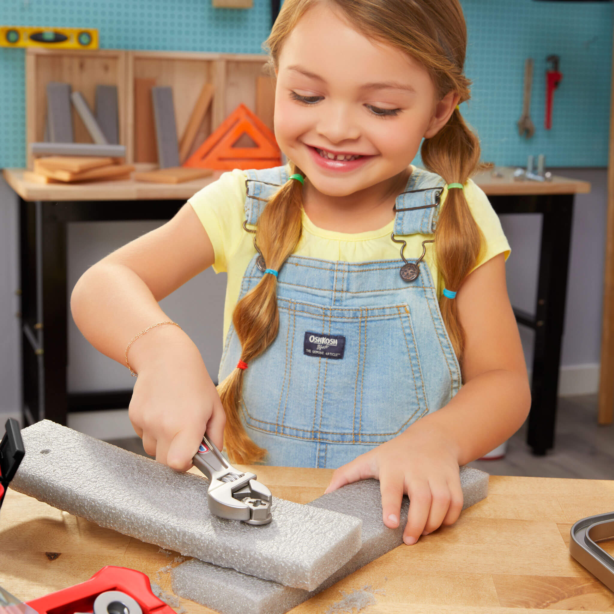 Creative Construction™ Tool Box Set - Kids Tool Box with Realistic Workshop Accessories Designed for Fine Motor and Problem-Solving Play