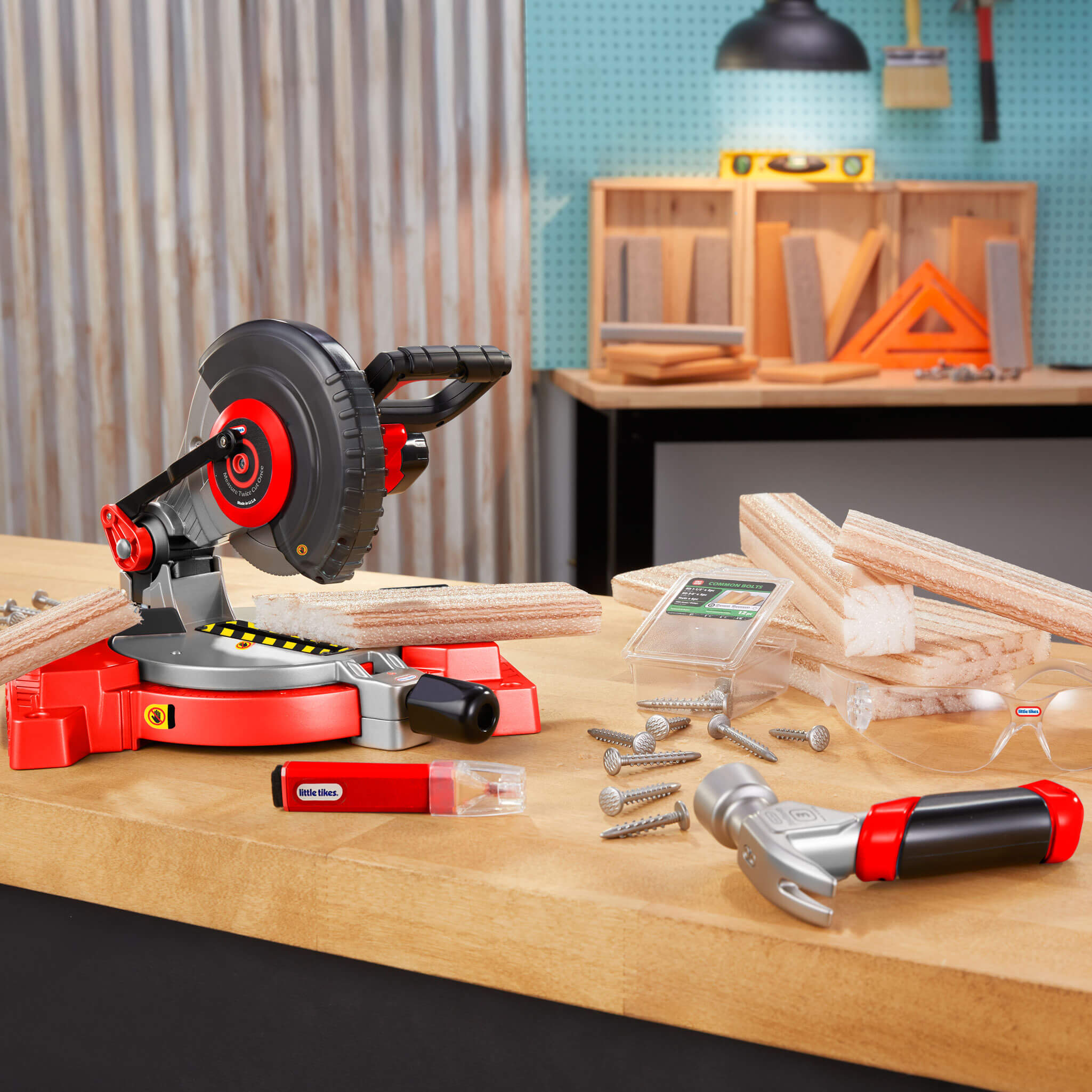 Creative Construction™ Power Cuts Set - Kid-Friendly Cutting Tools and Building Pieces Designed for Hands-On Building and Problem Solving