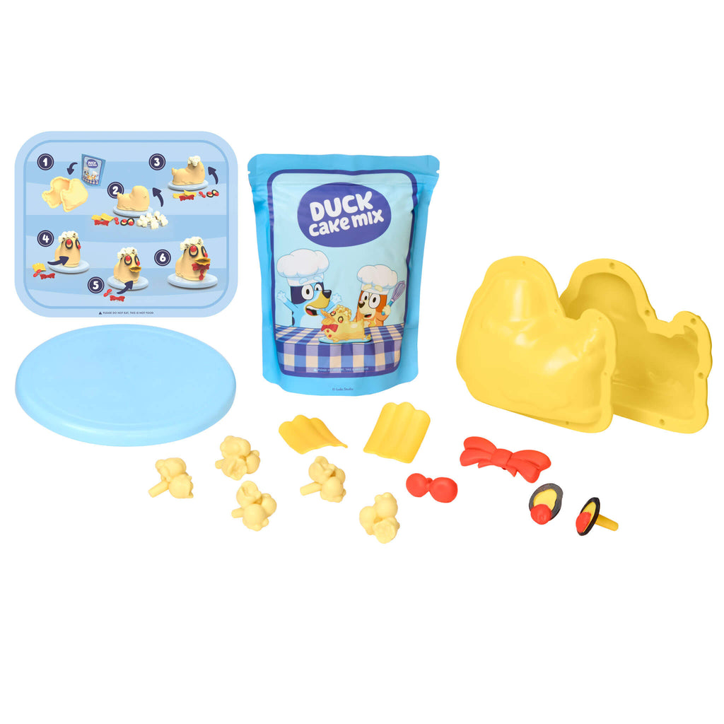 Creative Chefs™ Bluey - Duck Cake Kit - Bluey Duck Cake Set with Reusable Make-It Mix Designed for Preparing, Assembling and Decorating