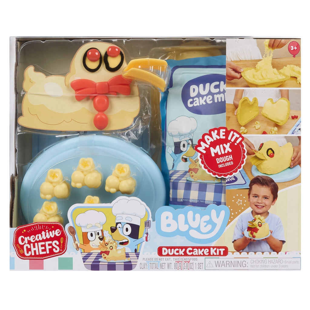 Creative Chefs™ Bluey - Duck Cake Kit - Bluey Duck Cake Set with Reusable Make-It Mix Designed for Preparing, Assembling and Decorating