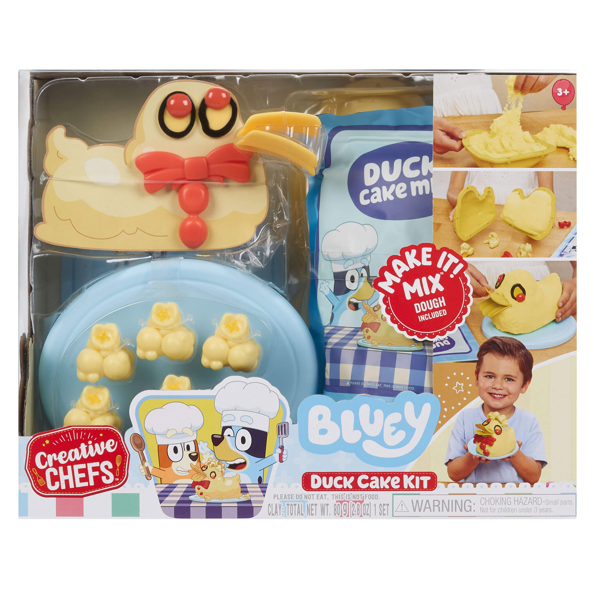 Creative Chefs™ Bluey - Duck Cake Kit - Bluey Duck Cake Set with Reusable Make-It Mix Designed for Preparing, Assembling and Decorating