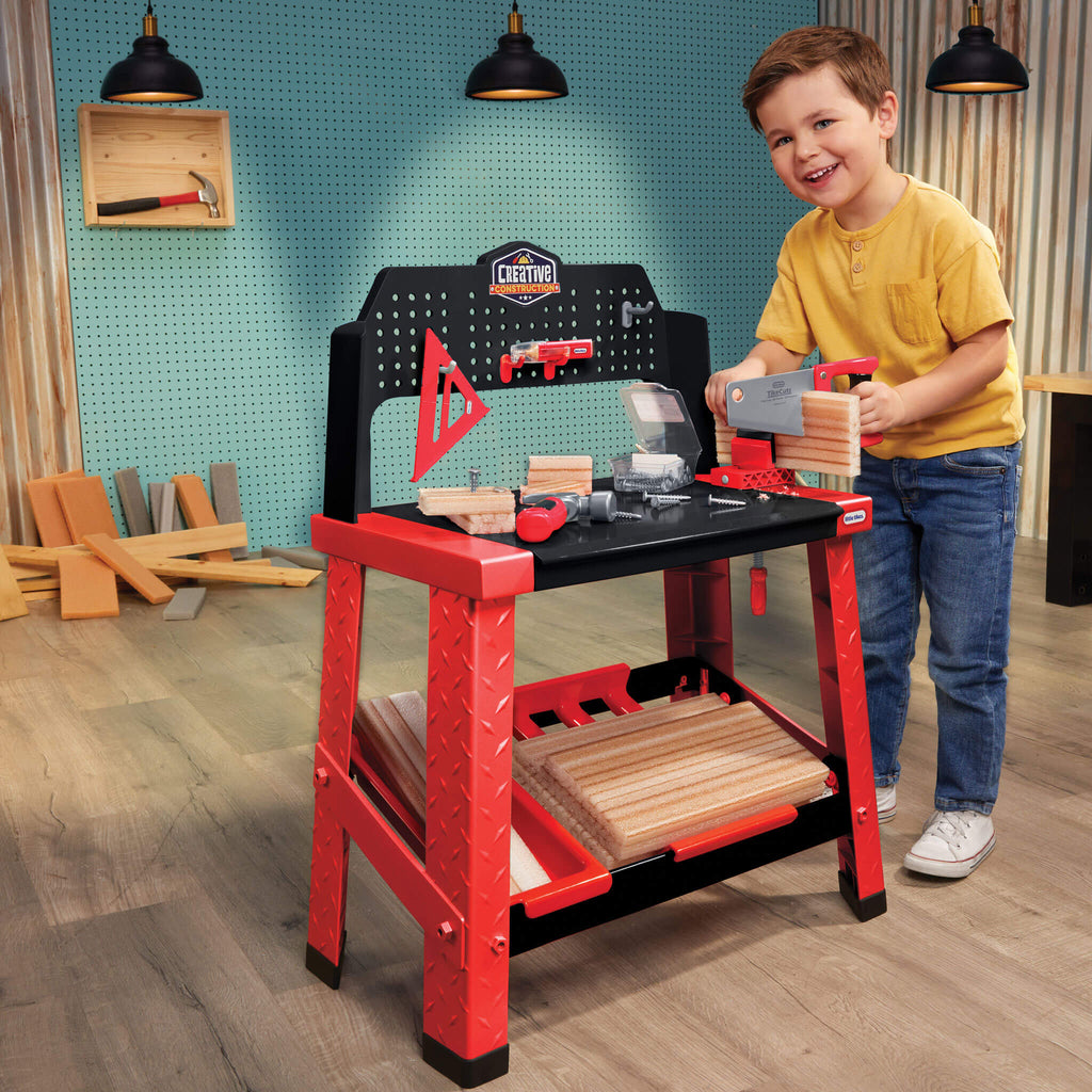 Creative Construction™ Workbench - Hands-On Construction Station for Young Builders Designed for Tool Recognition and Creative Building