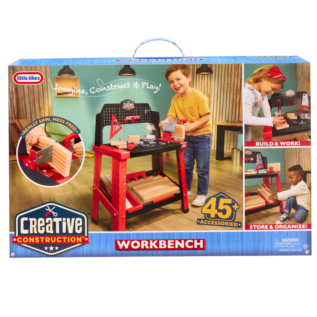 Creative Construction™ Workbench - Hands-On Construction Station for Young Builders Designed for Tool Recognition and Creative Building