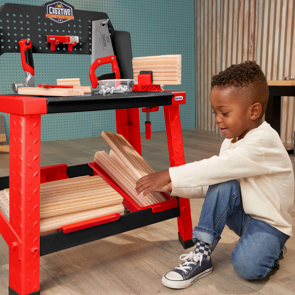 Creative Construction™ Workbench - Hands-On Construction Station for Young Builders Designed for Tool Recognition and Creative Building