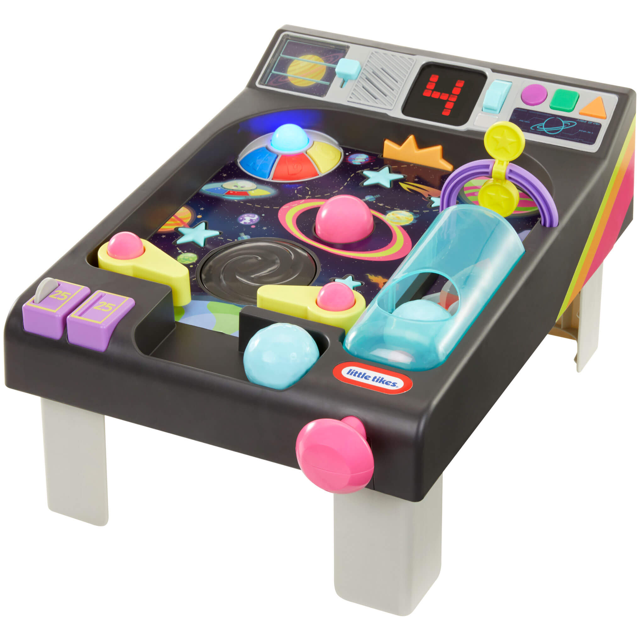 Old School My First Pinball Activity Table - Light-Up Pinball Table with Sounds and Play Balls Designed for Numbers, Colors, Shapes and Motor Practice