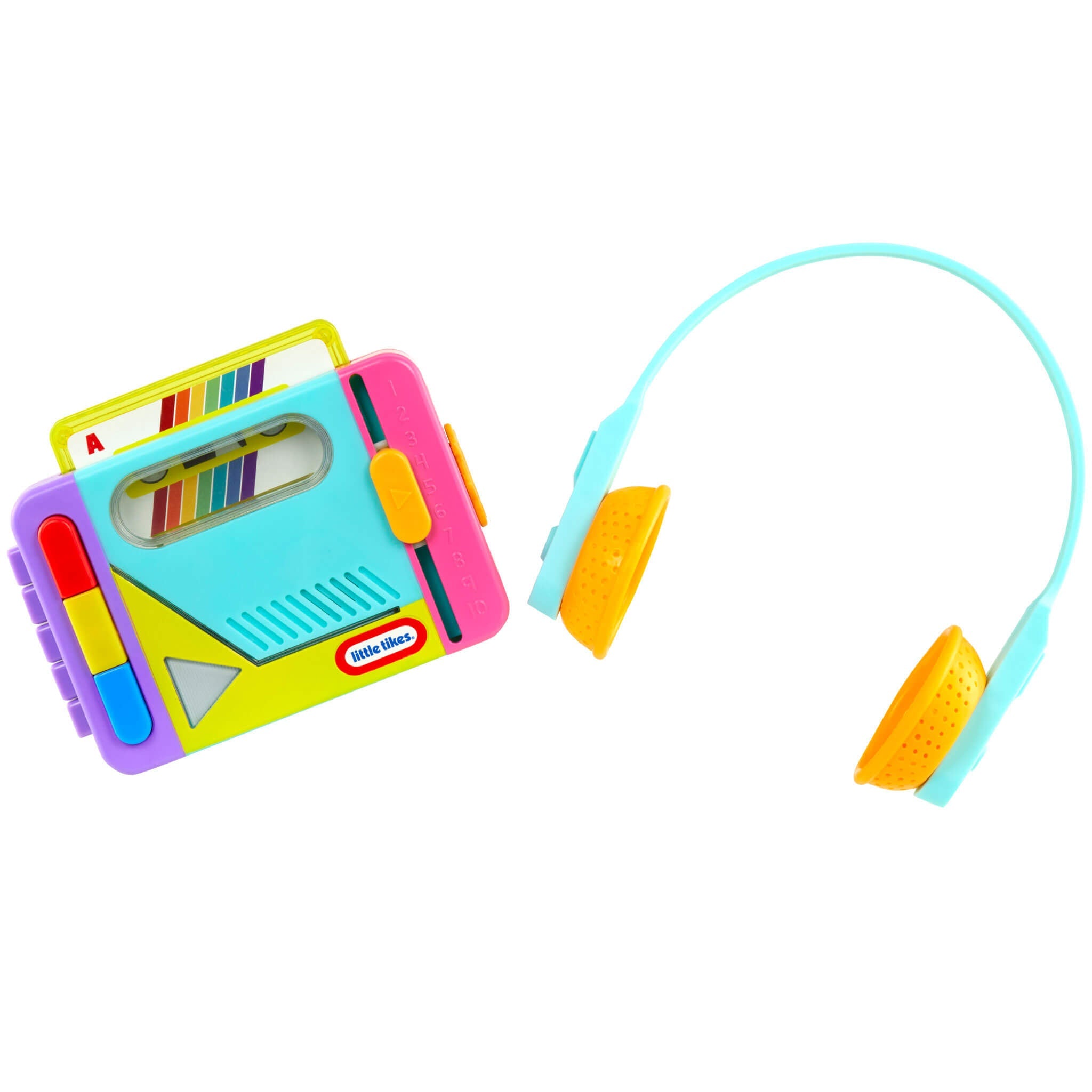 Old School™ Rainbow Remix Music Player - Retro Music Player with Songs, Colors and Numbers Designed for Interactive Lights, Music and Button Play