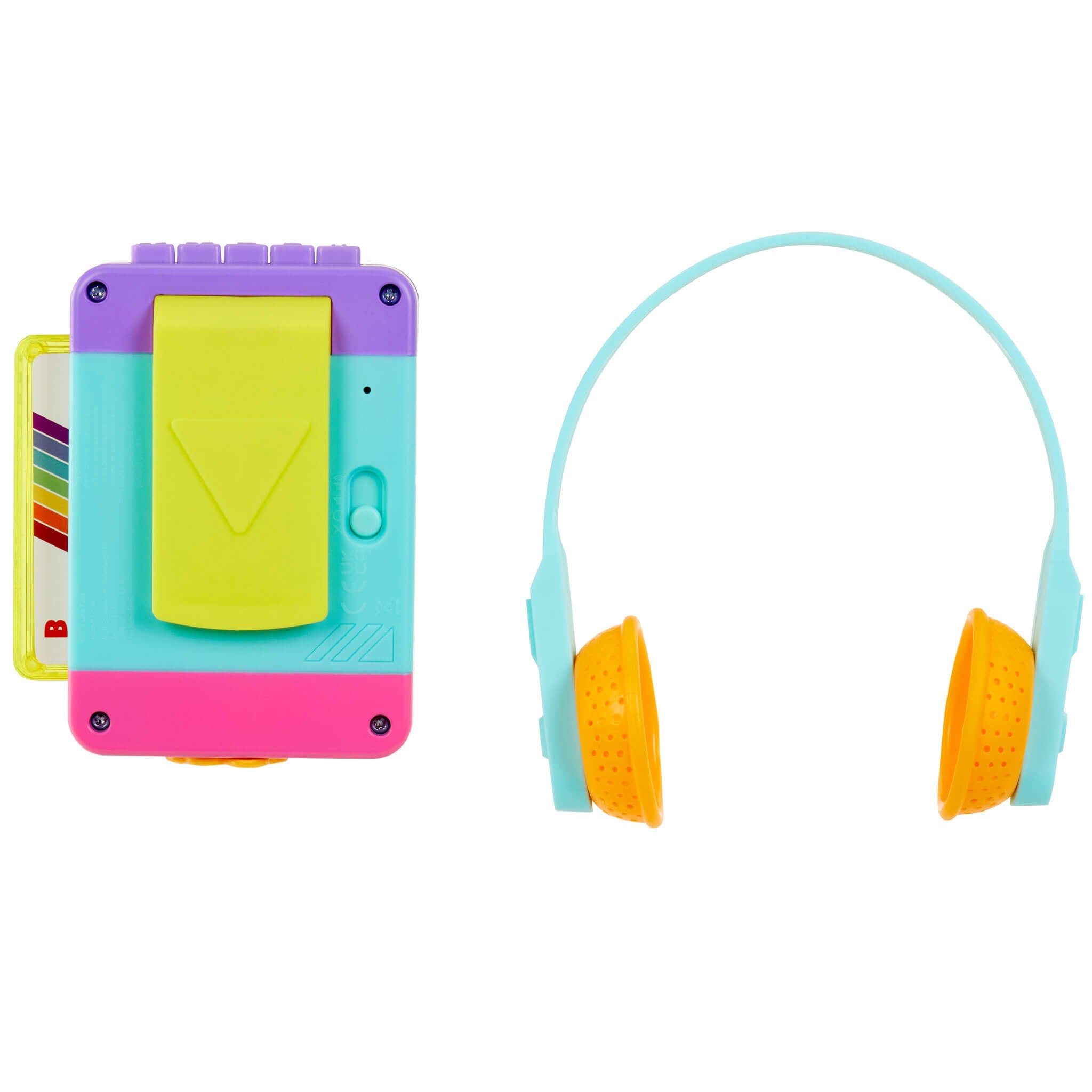 Old School™ Rainbow Remix Music Player - Retro Music Player with Songs, Colors and Numbers Designed for Interactive Lights, Music and Button Play