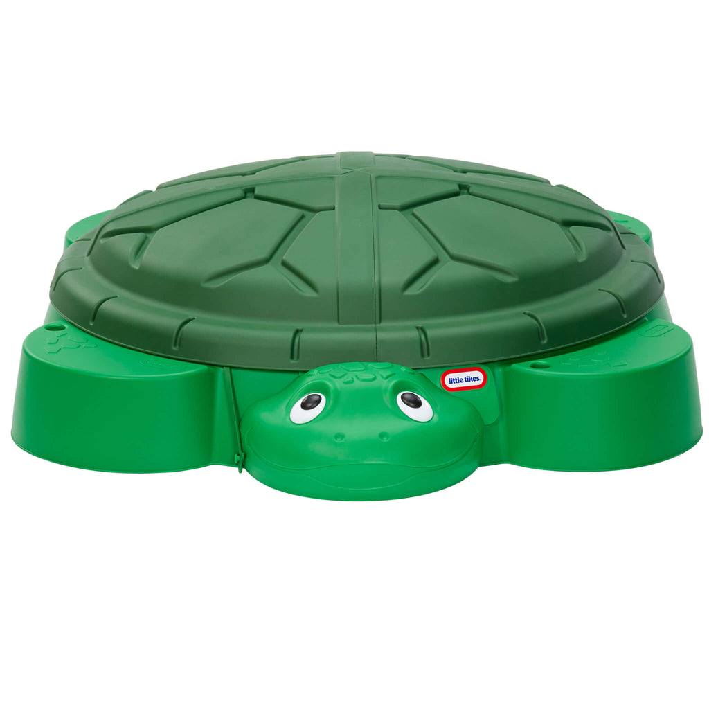 Turtle Sandbox - Classic Turtle Sandbox with Built-In Seats Designed for Covered Outdoor Sand Adventures