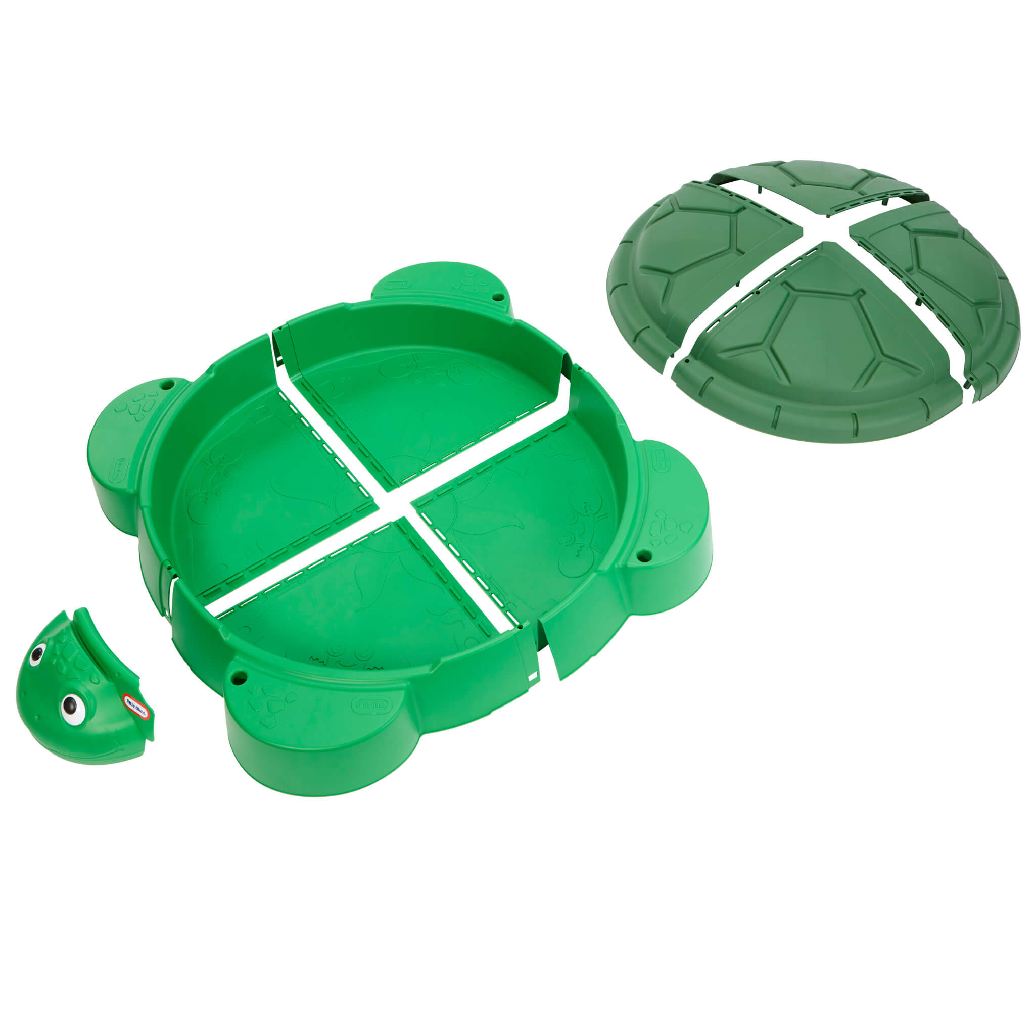 Turtle Sandbox - Classic Turtle Sandbox with Built-In Seats Designed for Covered Outdoor Sand Adventures