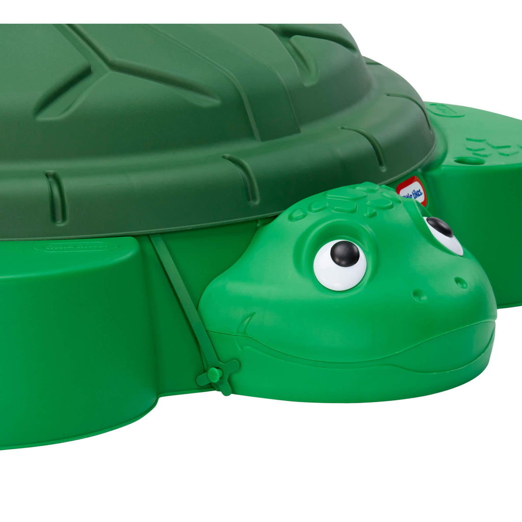 Turtle Sandbox - Classic Turtle Sandbox with Built-In Seats Designed for Covered Outdoor Sand Adventures