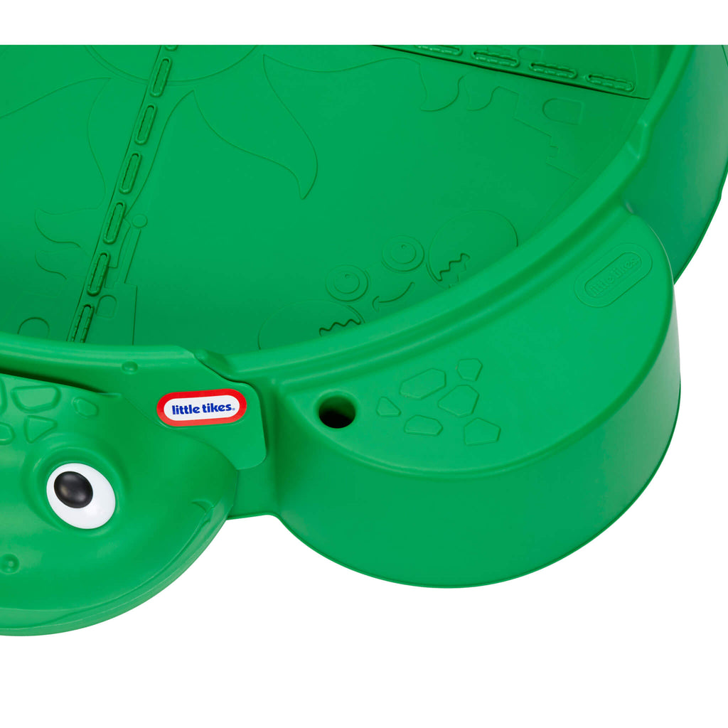 Turtle Sandbox - Classic Turtle Sandbox with Built-In Seats Designed for Covered Outdoor Sand Adventures